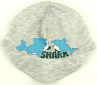 Кепка Shark (3-9 міс 44-46 р. Сірий меланж)